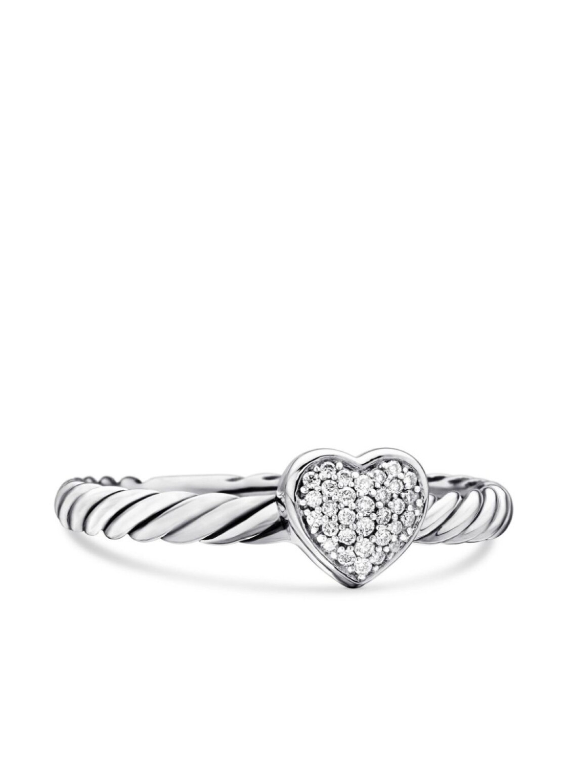 Кольцо Cable Collectibles Heart Stack из стерлингового серебра с бриллиантами David Yurman, серебряный
Кольцо Cable Collectibles Heart Stack из стерлингового серебра с бриллиантами David Yurman, серебряный