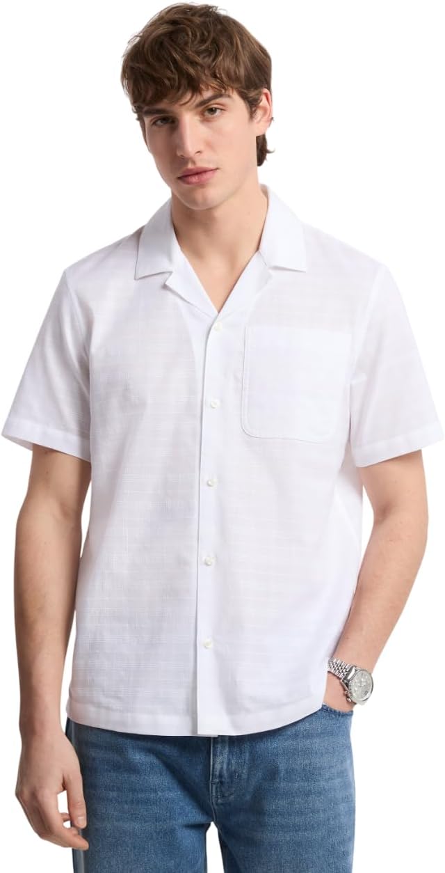 Michael Kors мужская короткая рукав Voile Dobby Check рубашка, White
Michael Kors мужская короткая рукав Voile Dobby Check рубашка, White