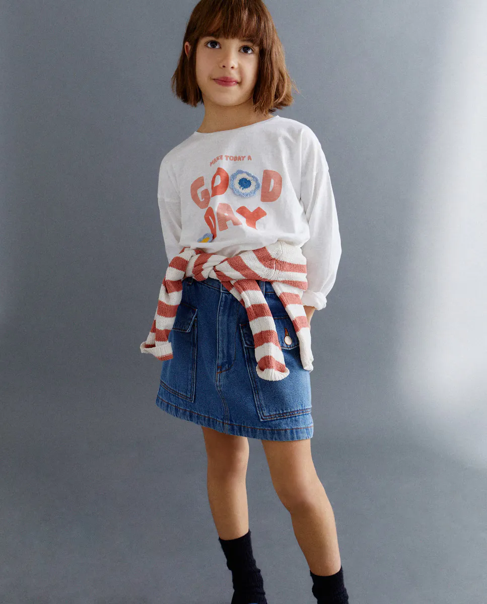 Укороченная футболка с длинными рукавами для девочки Kids El Corte Inglés, белый
Укороченная футболка с длинными рукавами для девочки Kids El Corte Inglés, белый