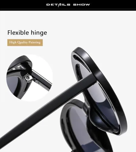 Винтажные круглые солнцезащитные очки с градиентным переходом цвета и полой оправой для женщин, стильные очки для активного отдыха MTZJH, Black-gradient Grey
Винтажные круглые солнцезащитные очки с градиентным переходом цвета и полой оправой для женщин, стильные очки для активного отдыха MTZJH, Black-gradient Grey