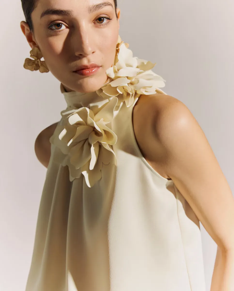 Вечерний топ без рукавов с воротником-халтер Woman Fiesta El Corte Inglés, белый
Вечерний топ без рукавов с воротником-халтер Woman Fiesta El Corte Inglés, белый