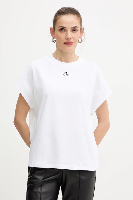 Хлопковая футболка Karl Lagerfeld, белый
Хлопковая футболка Karl Lagerfeld, белый