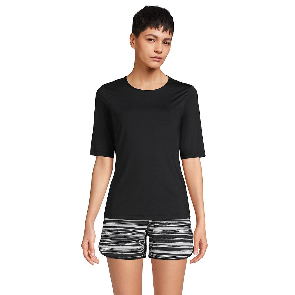 Футболка для плавания Petite Lands' End UPF 50 с рукавами до локтя и рашгардом, черный
Футболка для плавания Petite Lands' End UPF 50 с рукавами до локтя и рашгардом, черный