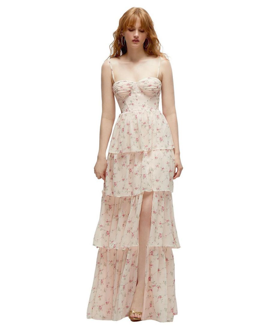 Длинное шифоновое платье-макси с ярусными оборками и бюстье, регулируемыми бретелями Dessy Collection, Coquette floral print
Длинное шифоновое платье-макси с ярусными оборками и бюстье, регулируемыми бретелями Dessy Collection, Coquette floral print