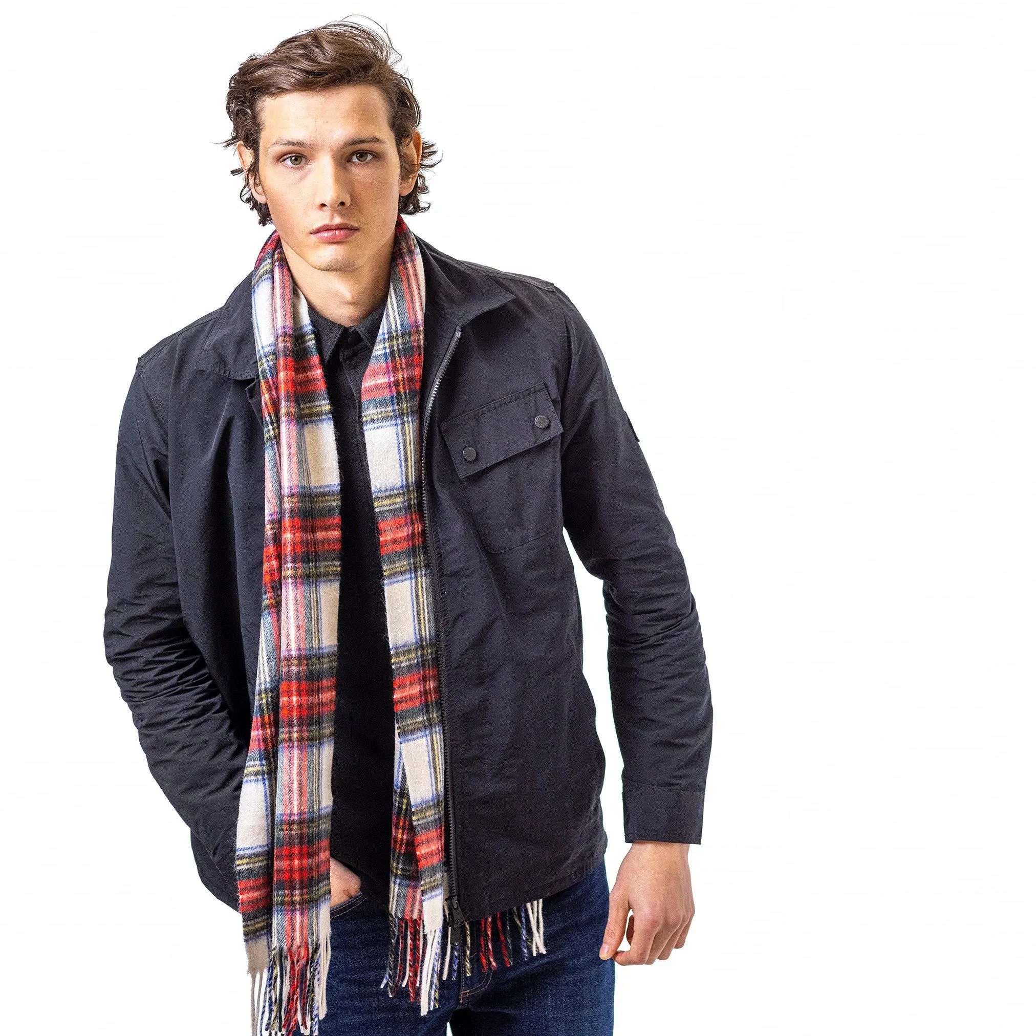 Шарф в клетку тартан из 100% чистой шерсти Heritage Traditions, белый
Шарф в клетку тартан из 100% чистой шерсти Heritage Traditions, белый