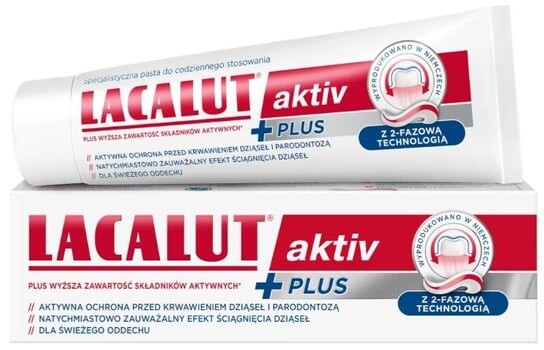Зубная паста, 75 мл Lacalut Activ Plus
Зубная паста, 75 мл Lacalut Activ Plus
