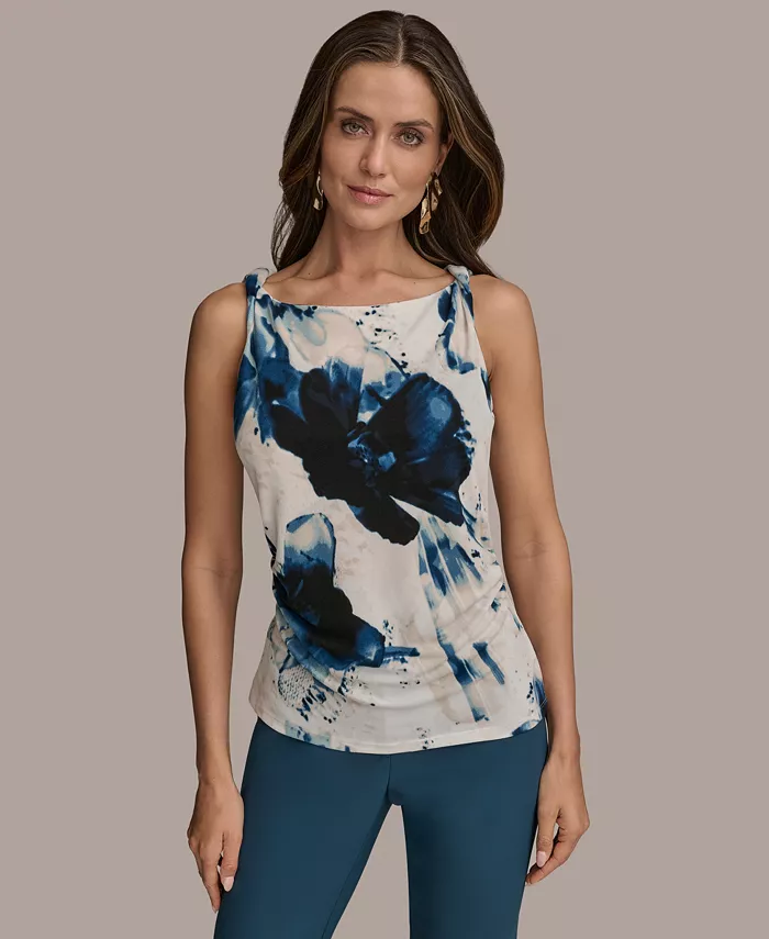 Женский топ с принтом и перекрученными бретелями Donna Karan New York, белый
Женский топ с принтом и перекрученными бретелями Donna Karan New York, белый