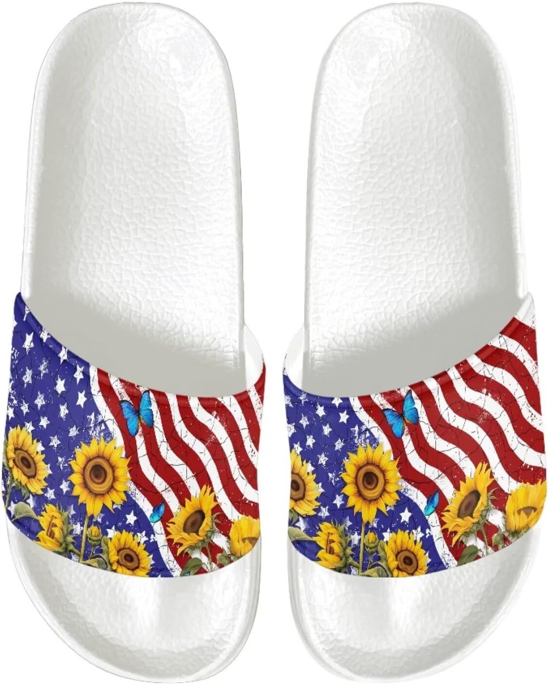Шлепанцы для женщин и мужчин, нескользящие тапочки для душа Judentidos, American Flag Sunflower Butterfly
Шлепанцы для женщин и мужчин, нескользящие тапочки для душа Judentidos, American Flag Sunflower Butterfly