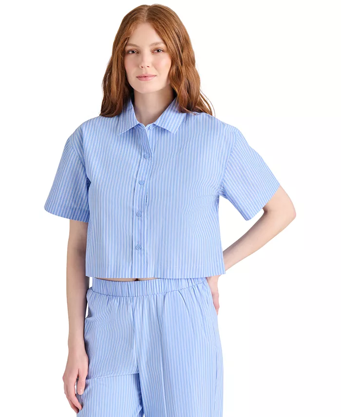 Женская рубашка в полоску Tula на пуговицах спереди Steve Madden, синий
Женская рубашка в полоску Tula на пуговицах спереди Steve Madden, синий
