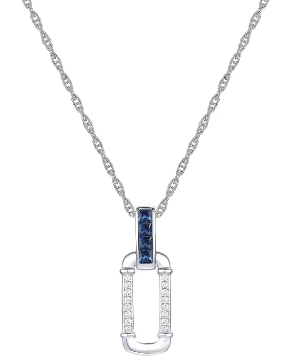 Ожерелье с подвеской овальной формы длиной 18 дюймов из стерлингового серебра с 14-каратным золотом (также доступно с сапфиром и изумрудом) с выращенными в лаборатории рубинами (1/3 карата, tw) и бриллиантами (1/20 карата, tw) Macy'S, sapphire
Ожерелье с подвеской овальной формы длиной 18 дюймов из стерлингового серебра с 14-каратным золотом (также доступно с сапфиром и изумрудом) с выращенными в лаборатории рубинами (1/3 карата, tw) и бриллиантами (1/20 карата, tw) Macy'S, sapphire