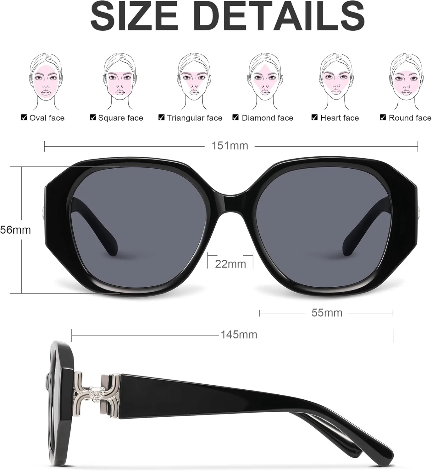 Винтажные квадратные солнцезащитные очки большого размера для женщин и мужчин, ретро-стиль, дизайнерские очки с защитой от УФ-излучения Foliful, A04-black/Coffee Lens
Винтажные квадратные солнцезащитные очки большого размера для женщин и мужчин, ретро-стиль, дизайнерские очки с защитой от УФ-излучения Foliful, A04-black/Coffee Lens