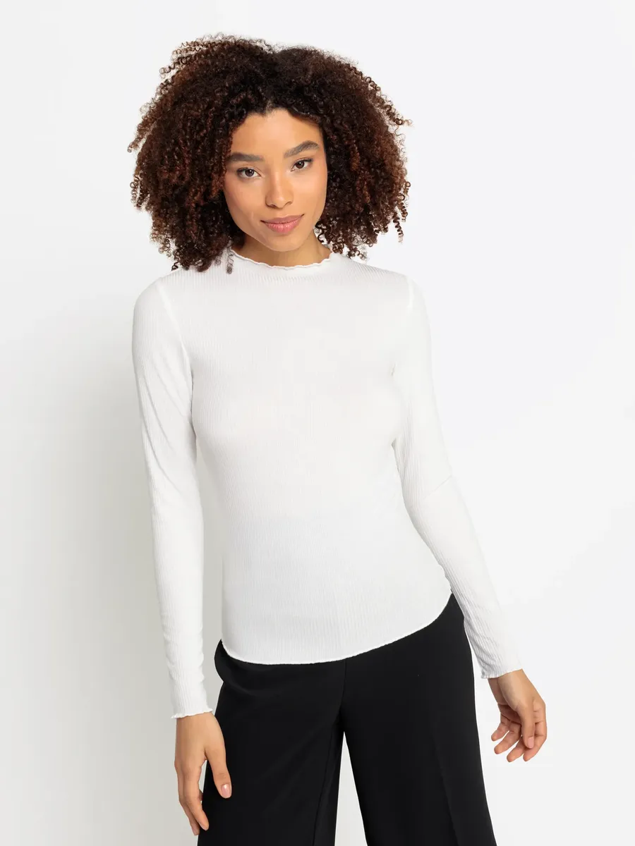 Рубашка LASCANA с длинными рукавами из мягкой ребристой ткани, кремовый
Рубашка LASCANA с длинными рукавами из мягкой ребристой ткани, кремовый