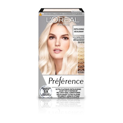 L'Oreal Paris Preference Ultra Platinum Платиновый блонд Осветлитель для волос L'Oréal
L'Oreal Paris Preference Ultra Platinum Платиновый блонд Осветлитель для волос L'Oréal