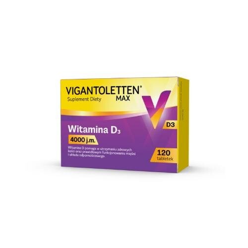 Vigantoletten, Макс, 4000 МЕ, 120 капс.
Vigantoletten, Макс, 4000 МЕ, 120 капс.