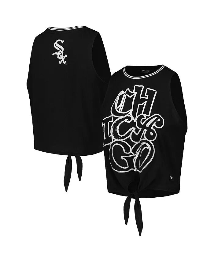 Женская черная майка Chicago White Sox с перекрученным завязкой спереди The Wild Collective
Женская черная майка Chicago White Sox с перекрученным завязкой спереди The Wild Collective