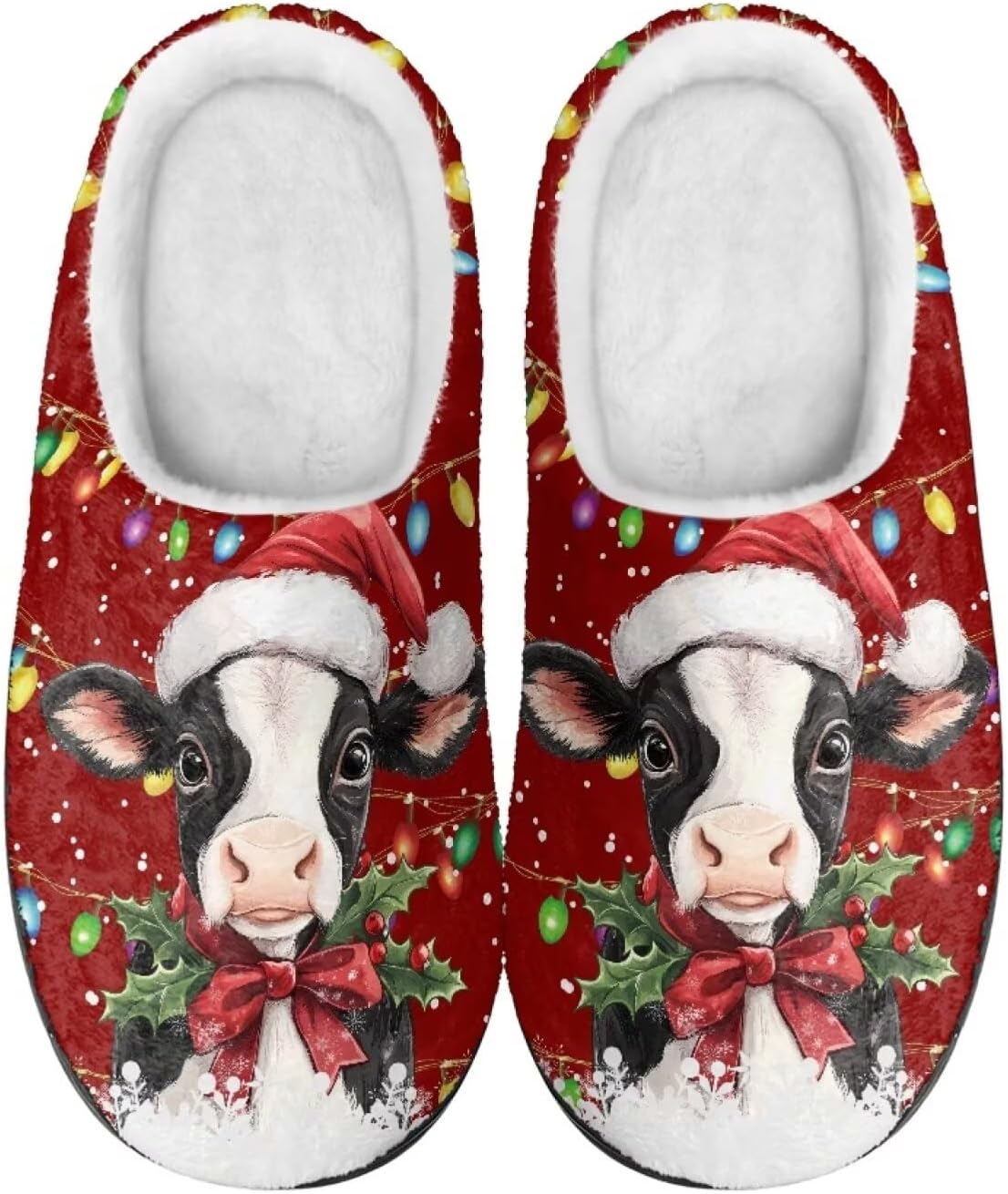 Домашние тапочки Binienty для женщин и мужчин, пушистые, для дома и улицы, удобные, с противоскользящей подошвой, Christmas Cow
Домашние тапочки Binienty для женщин и мужчин, пушистые, для дома и улицы, удобные, с противоскользящей подошвой, Christmas Cow