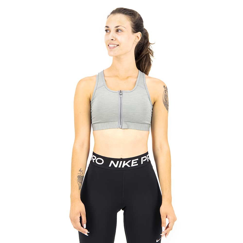 Спортивный бюстгальтер Nike Dri Fit Swoosh Medium Support Padded, серый 
Спортивный бюстгальтер Nike Dri Fit Swoosh Medium Support Padded, серый