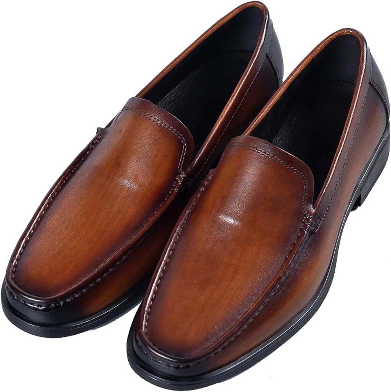 Мужские кожаные пенни-лоферы Santimon - удобная обувь без шнурков, дышащие мокасины на лето, комфортные лодочные туфли с амортизированной подошвой, коричневый
Мужские кожаные пенни-лоферы Santimon - удобная обувь без шнурков, дышащие мокасины на лето, комфортные лодочные туфли с амортизированной подошвой, коричневый