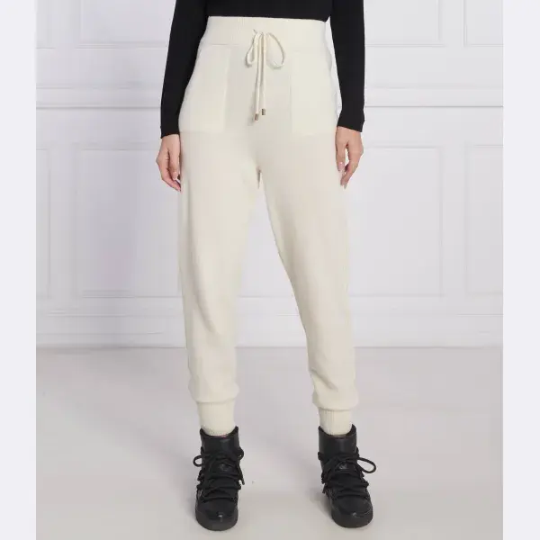 Шерстяные трикотажные брюки прямого кроя с добавлением кашемира Twin-Set, белый
Шерстяные трикотажные брюки прямого кроя с добавлением кашемира Twin-Set, белый