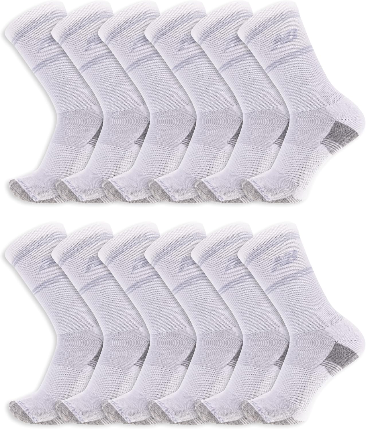 Носки New Balance унисекс для взрослых Performance Cushioned Crew Socks - 6 и 12 пар - влагоотводящие, White (12 Pairs)
Носки New Balance унисекс для взрослых Performance Cushioned Crew Socks - 6 и 12 пар - влагоотводящие, White (12 Pairs)