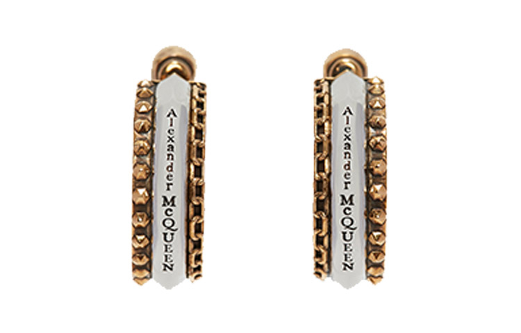 Серьги-кольца с гравировкой логотипа Alexander McQueen, желтый
Серьги-кольца с гравировкой логотипа Alexander McQueen, желтый