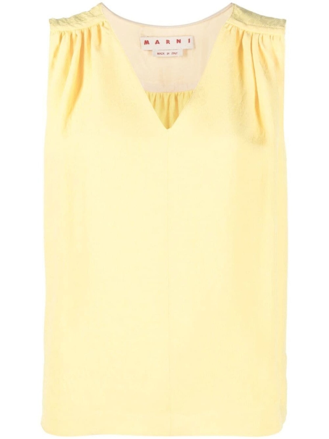 Marni топ со сборками, желтый 
Marni топ со сборками, желтый