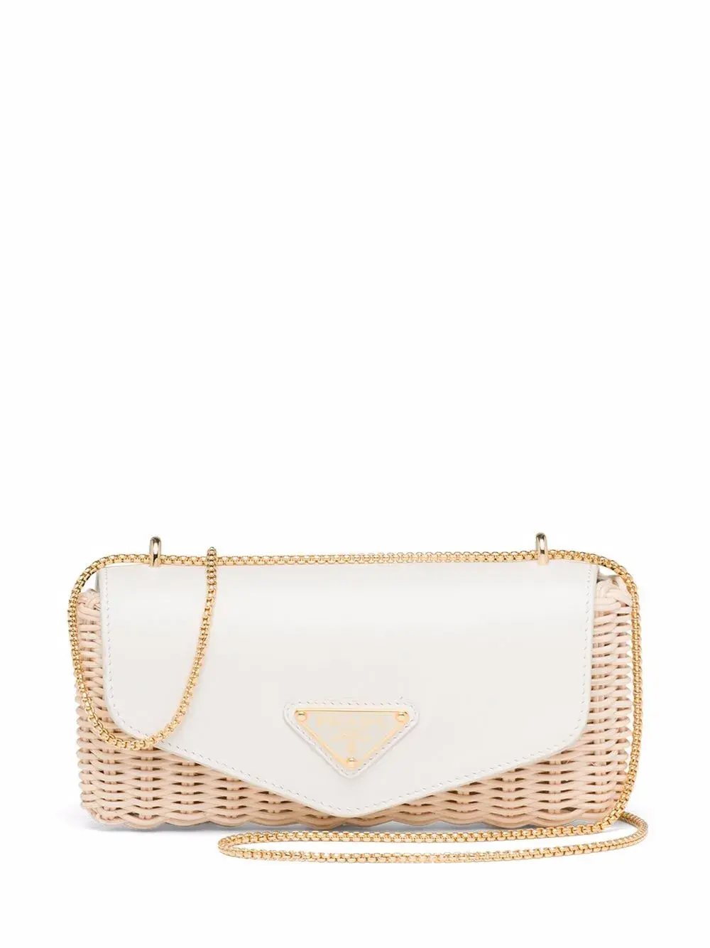 Плетеная мини-сумка с логотипом Prada, белый
Плетеная мини-сумка с логотипом Prada, белый