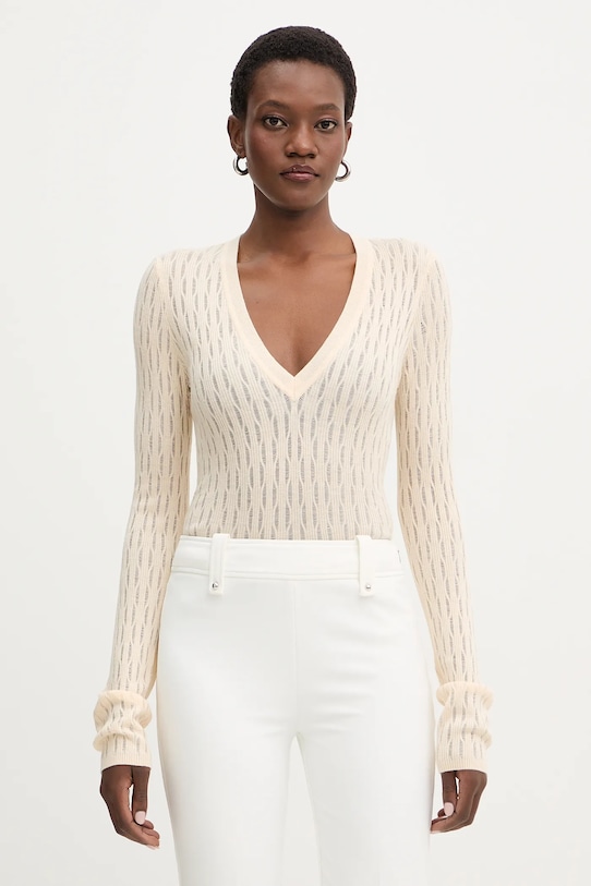 Свитер из шерстяной смеси Patrizia Pepe, бежевый
Свитер из шерстяной смеси Patrizia Pepe, бежевый