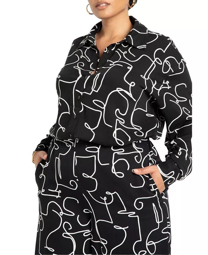 Большие размеры на пуговицах с принтом ELOQUII, мультиколор
Большие размеры на пуговицах с принтом ELOQUII, мультиколор