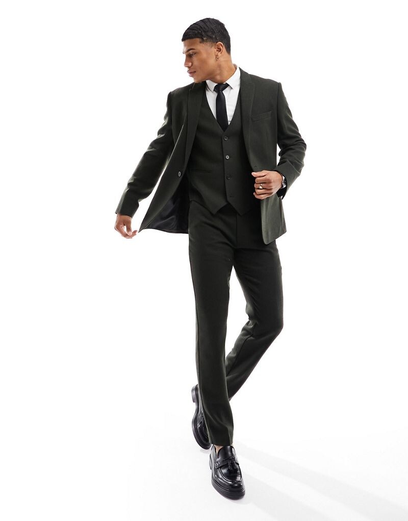 Костюмные брюки скинни из смесовой шерсти ASOS DESIGN Wedding из плетеной ткани с лесным узором
Костюмные брюки скинни из смесовой шерсти ASOS DESIGN Wedding из плетеной ткани с лесным узором