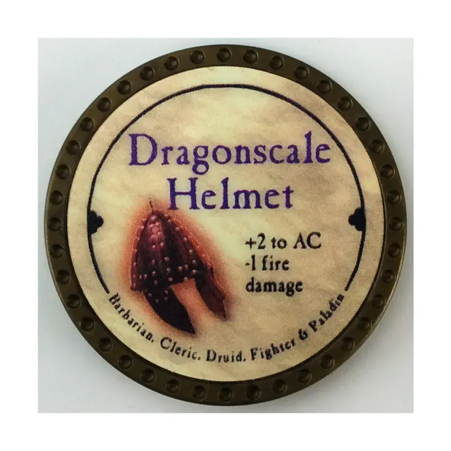 Шлем из чешуи дракона, True Dungeon Tokens
Шлем из чешуи дракона, True Dungeon Tokens