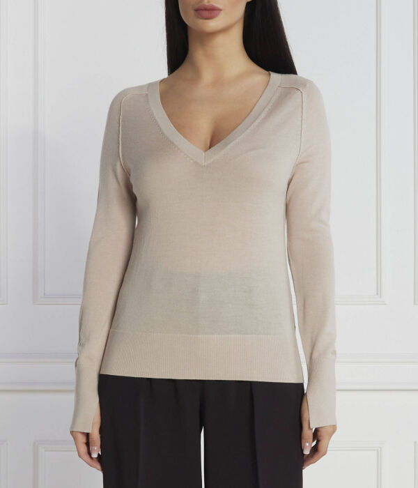 Пуловер женский Calvin Klein шерстяной тонкий, бежевый
Пуловер женский Calvin Klein шерстяной тонкий, бежевый