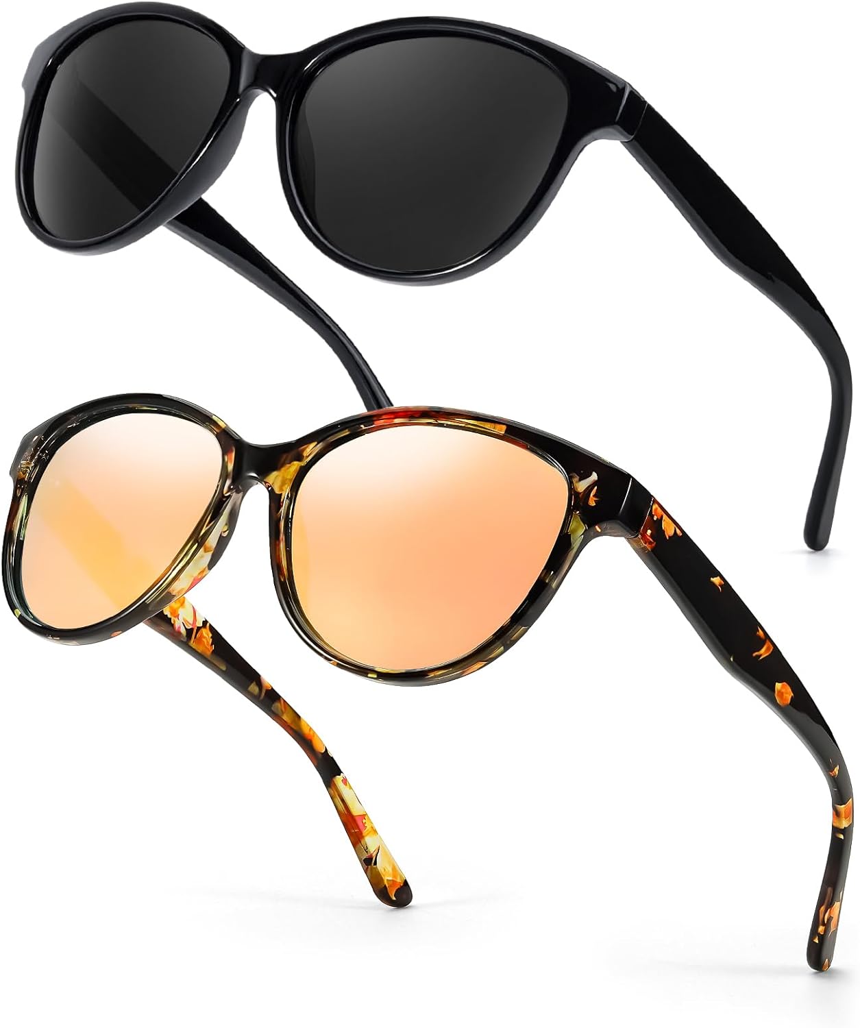 Поляризованные солнцезащитные очки Myiaur для женщин, модные солнцезащитные очки «кошачий глаз» с защитой UV400, классический ретро-стиль, комплект из 2 штук, A08 (2 Pack) Black + Tortoisefloral
Поляризованные солнцезащитные очки Myiaur для женщин, модные солнцезащитные очки «кошачий глаз» с защитой UV400, классический ретро-стиль, комплект из 2 штук, A08 (2 Pack) Black + Tortoisefloral