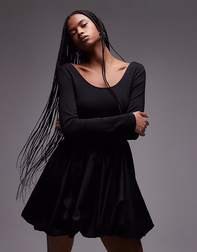 & Other Stories мини-платье с подолом-фонариком из черного смешанного трикотажа и ткани
& Other Stories мини-платье с подолом-фонариком из черного смешанного трикотажа и ткани