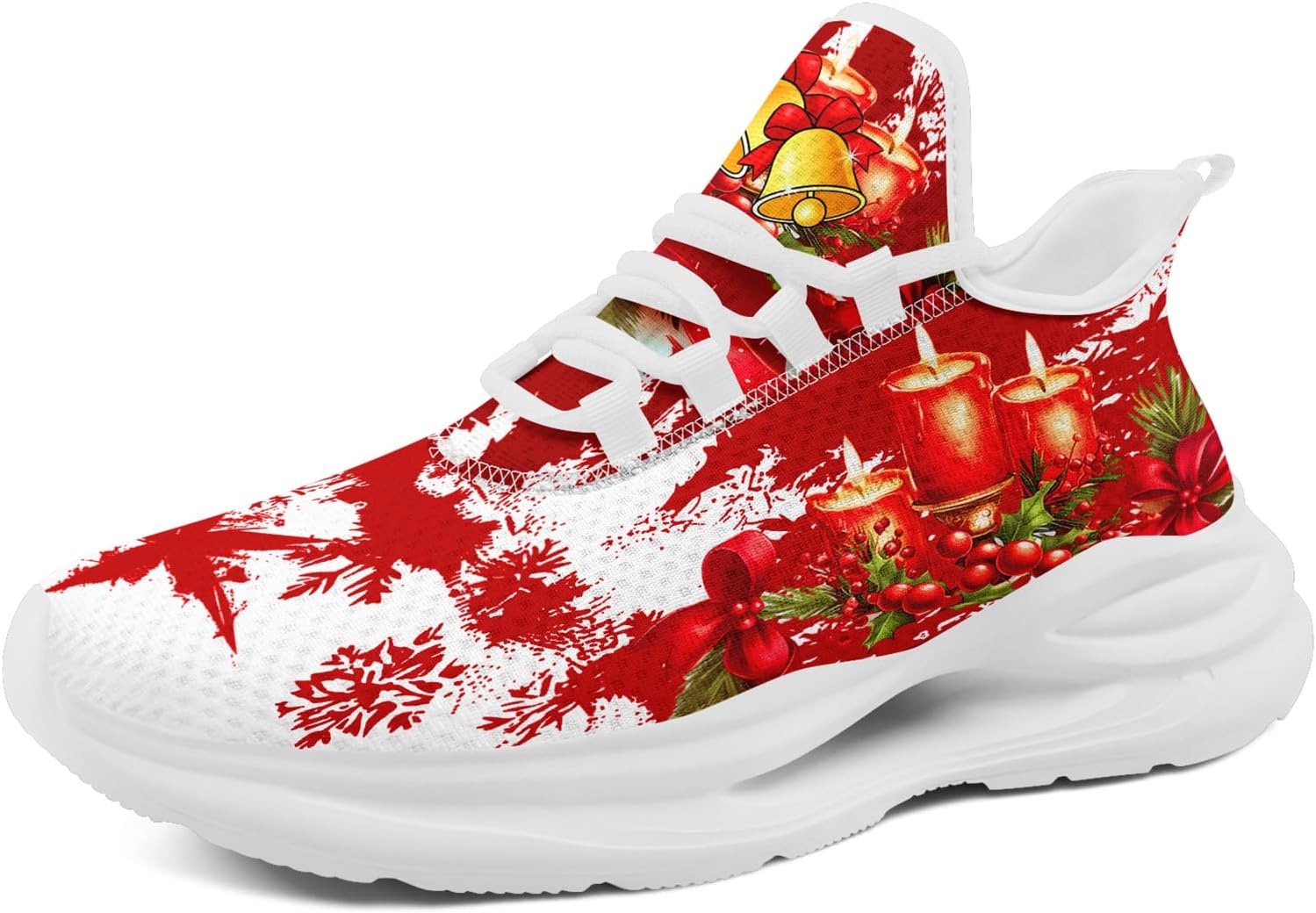 Рождественские кроссовки для женщин и мужчин, легкие, дышащие, модные спортивные кроссовки для бега и тренажерного зала с принтом Санты Awsole, белый/красный/зеленый
Рождественские кроссовки для женщин и мужчин, легкие, дышащие, модные спортивные кроссовки для бега и тренажерного зала с принтом Санты Awsole, белый/красный/зеленый