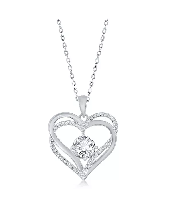 Серебряное ожерелье с двумя камнями-сердечками и фианитами Simona, silver
Серебряное ожерелье с двумя камнями-сердечками и фианитами Simona, silver