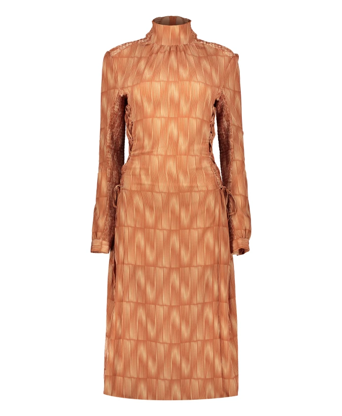 Элегантное принтованное платье с воротником стойкой. Low Classic, коричневый
Элегантное принтованное платье с воротником стойкой. Low Classic, коричневый