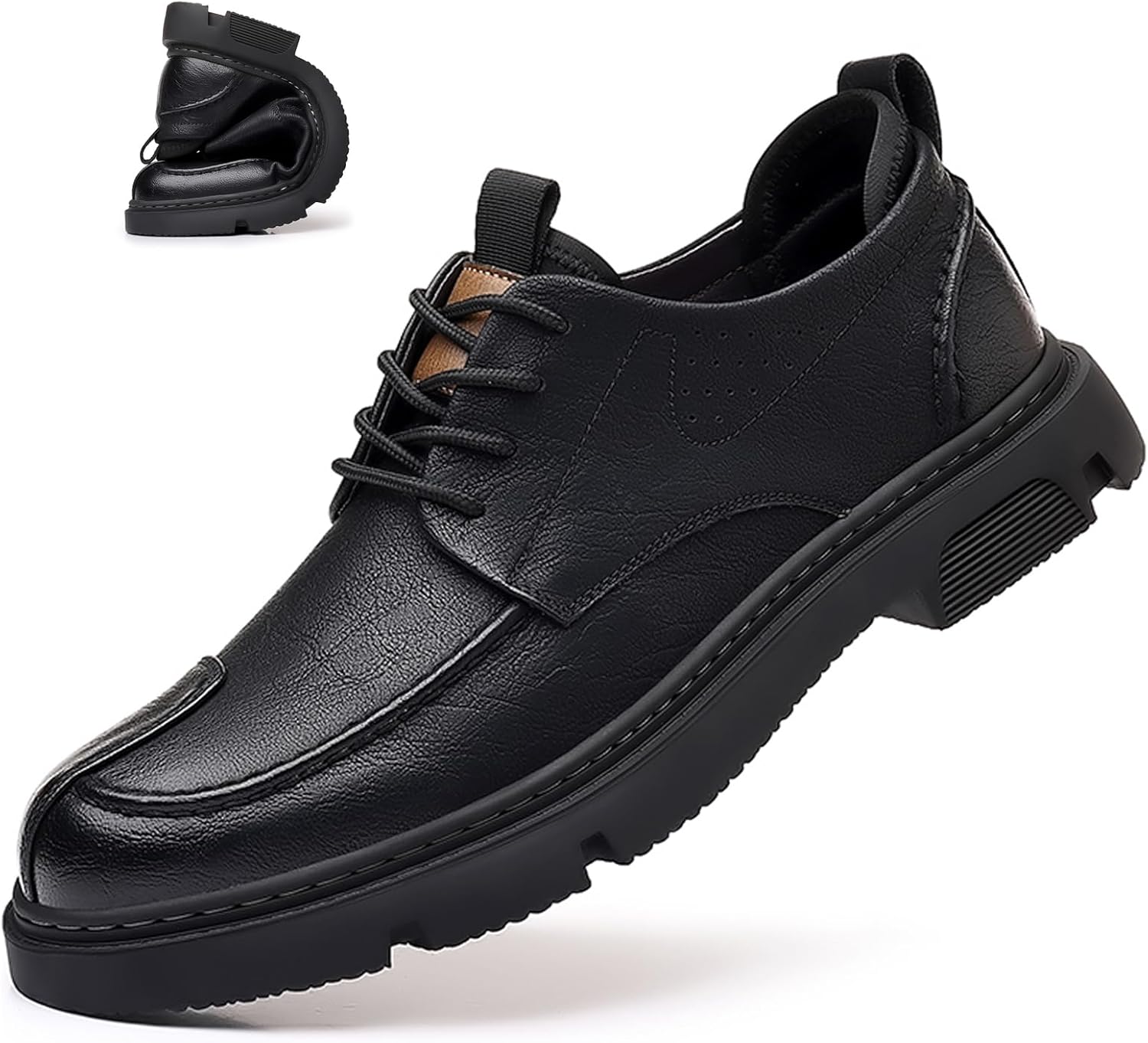 Мужские винтажные кожаные оксфорды на шнуровке, модные туфли с круглым носком, на платформе, повседневные, удобные, классические, низкие, для работы и деловых мероприятий Lossarye, черный
Мужские винтажные кожаные оксфорды на шнуровке, модные туфли с круглым носком, на платформе, повседневные, удобные, классические, низкие, для работы и деловых мероприятий Lossarye, черный