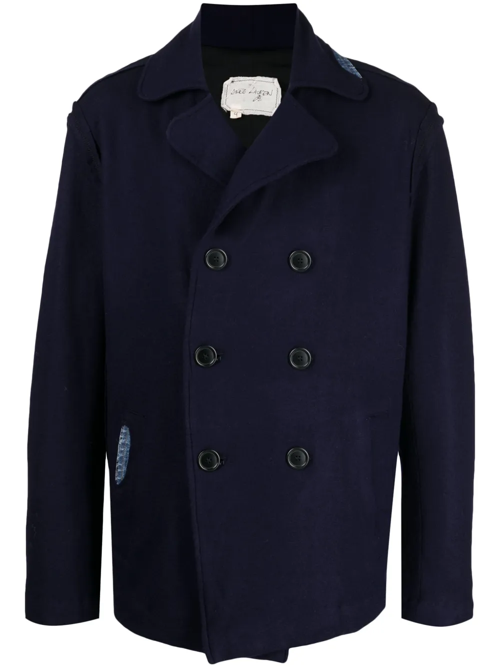 Двубортная куртка с нашивками из денима Greg Lauren, синий
Двубортная куртка с нашивками из денима Greg Lauren, синий