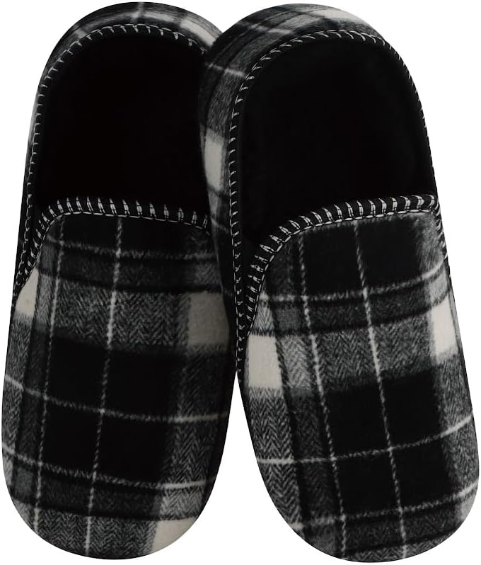 Домашние тапочки Snoozies Alpine Plaid для мужчин, с мягкой подошвой против скольжения и теплой подкладкой из шерпа, черный
Домашние тапочки Snoozies Alpine Plaid для мужчин, с мягкой подошвой против скольжения и теплой подкладкой из шерпа, черный