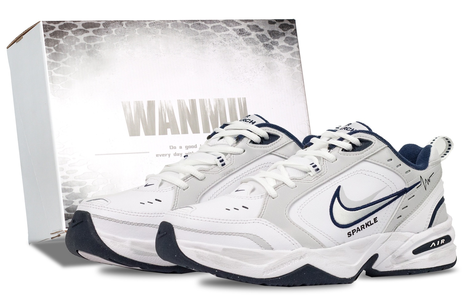 Nike Кроссовки Air Monarch 4 Gray Track Slip Resistant Abrasion Resistant Low top Chunky мужские бело-серые
Nike Кроссовки Air Monarch 4 Gray Track Slip Resistant Abrasion Resistant Low top Chunky мужские бело-серые