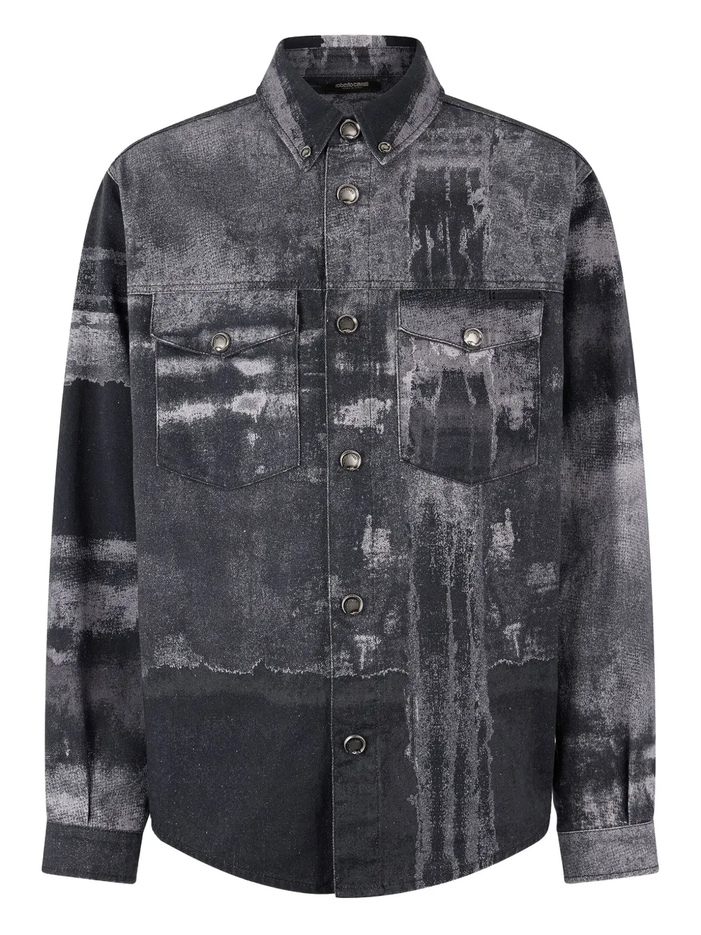 Джинсовая рубашка с абстрактным принтом Roberto Cavalli, черный
Джинсовая рубашка с абстрактным принтом Roberto Cavalli, черный
