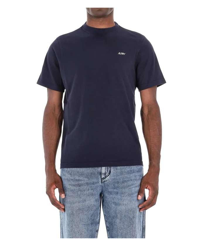 Синяя хлопковая футболка с короткими рукавами Autry, синий
Синяя хлопковая футболка с короткими рукавами Autry, синий