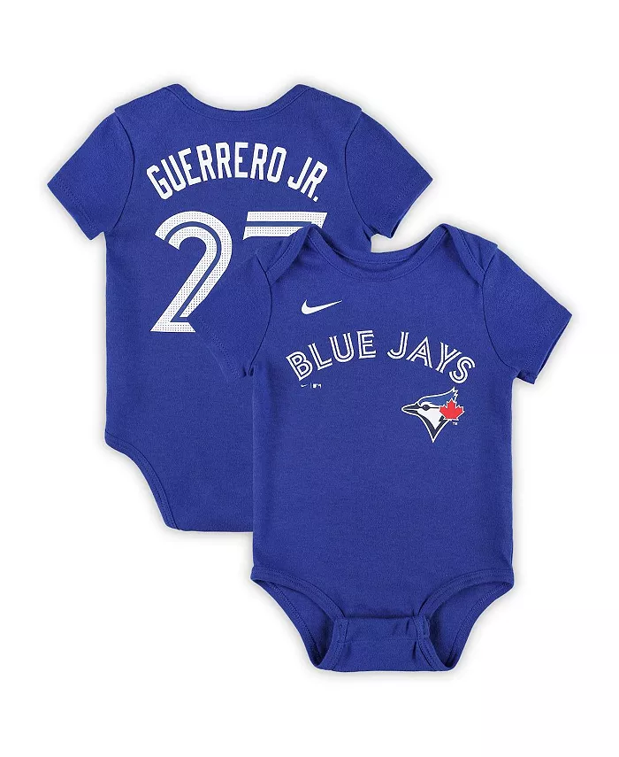 Боди для мальчиков и девочек Vladimir Guerrero Jr. с именем и номером, Toronto Blue Jays, королевский синий Nike
Боди для мальчиков и девочек Vladimir Guerrero Jr. с именем и номером, Toronto Blue Jays, королевский синий Nike