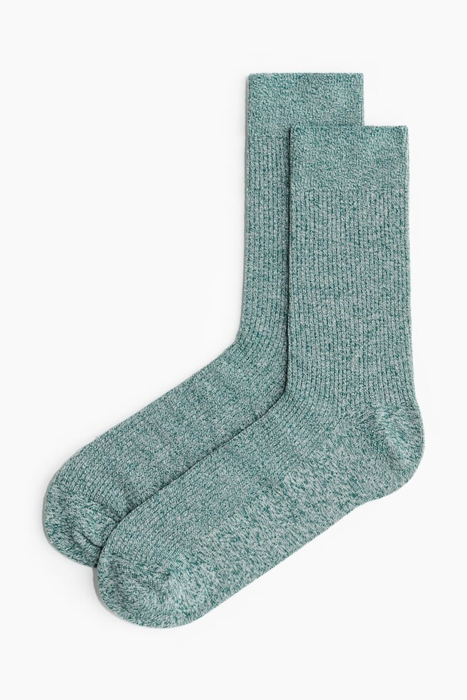 Ребристые носки H&M, зеленый
Ребристые носки H&M, зеленый
