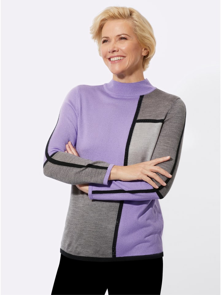 Свитер с воротником-стойкой в лавандово-черном узоре WITT WEIDEN
Свитер с воротником-стойкой в лавандово-черном узоре WITT WEIDEN