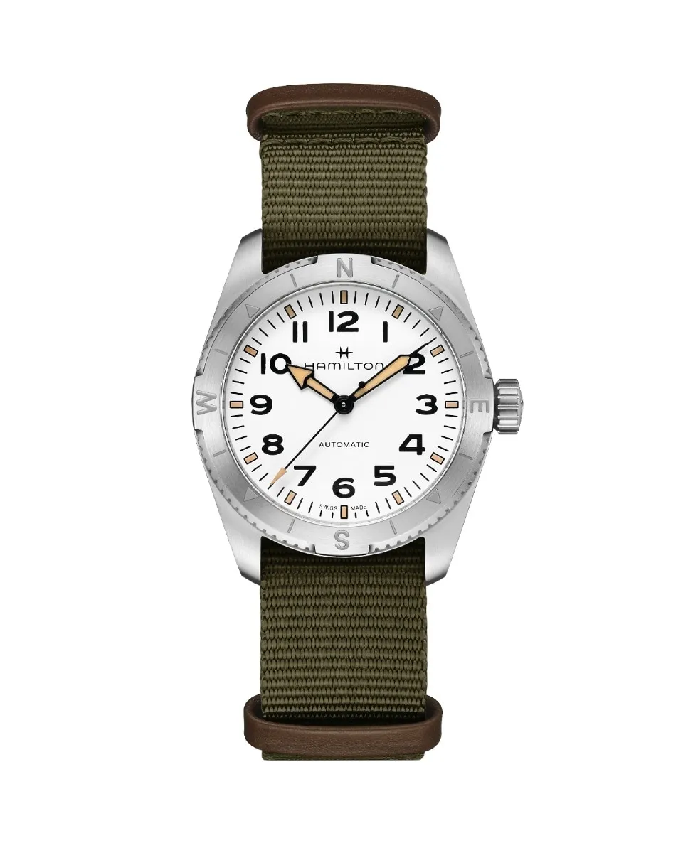 Женские автоматические часы Khaki Field Expedition 37 мм H70225910 с текстильным ремешком Hamilton, зеленый
Женские автоматические часы Khaki Field Expedition 37 мм H70225910 с текстильным ремешком Hamilton, зеленый