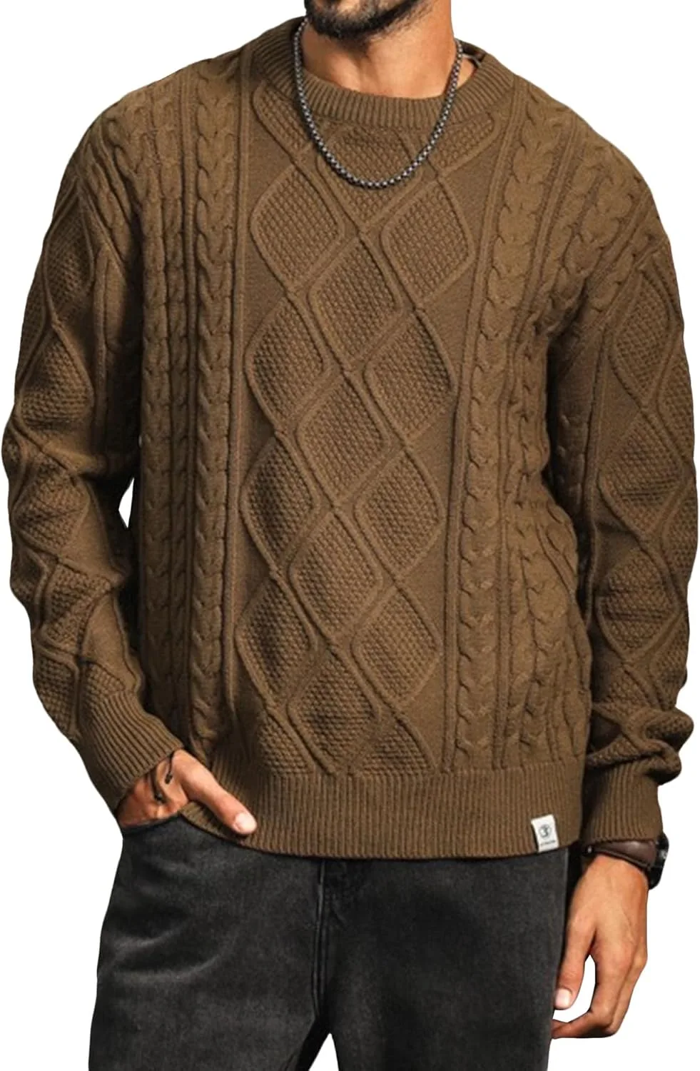 Мужской свитер с длинным рукавом Fisherman Cable Knit
Мужской свитер с длинным рукавом Fisherman Cable Knit