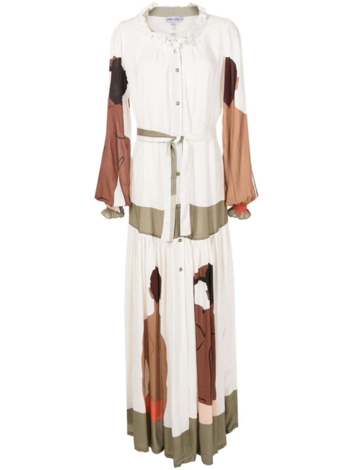 Платье макси с длинными рукавами и графичным принтом Amir Slama, бежевый
Платье макси с длинными рукавами и графичным принтом Amir Slama, бежевый