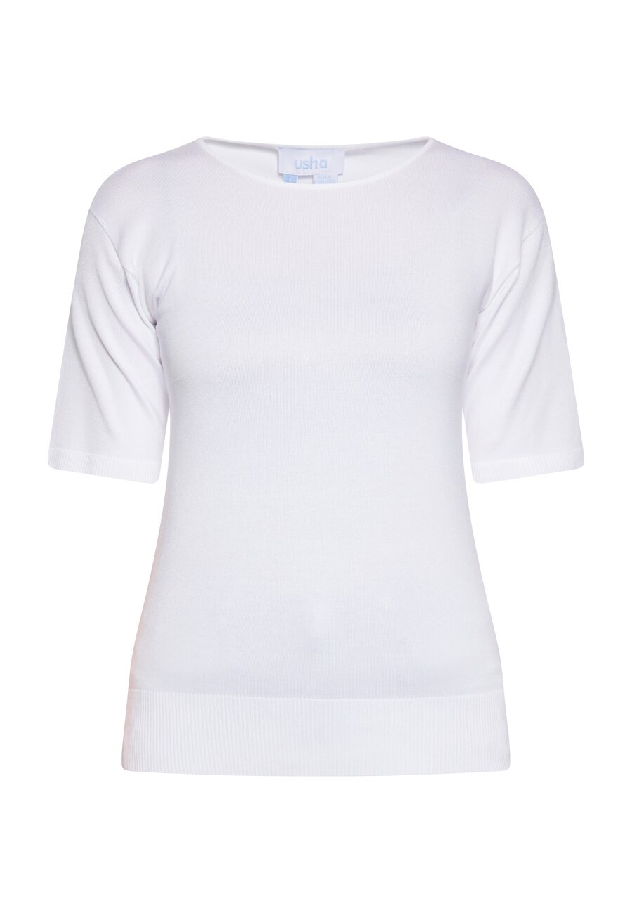 Тонкий вязаный свитер usha BLUE LABEL Sweater, белый 
Тонкий вязаный свитер usha BLUE LABEL Sweater, белый